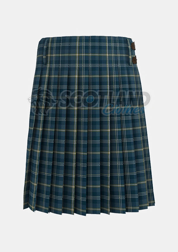 Gorman Blue Tartan Kilt Back