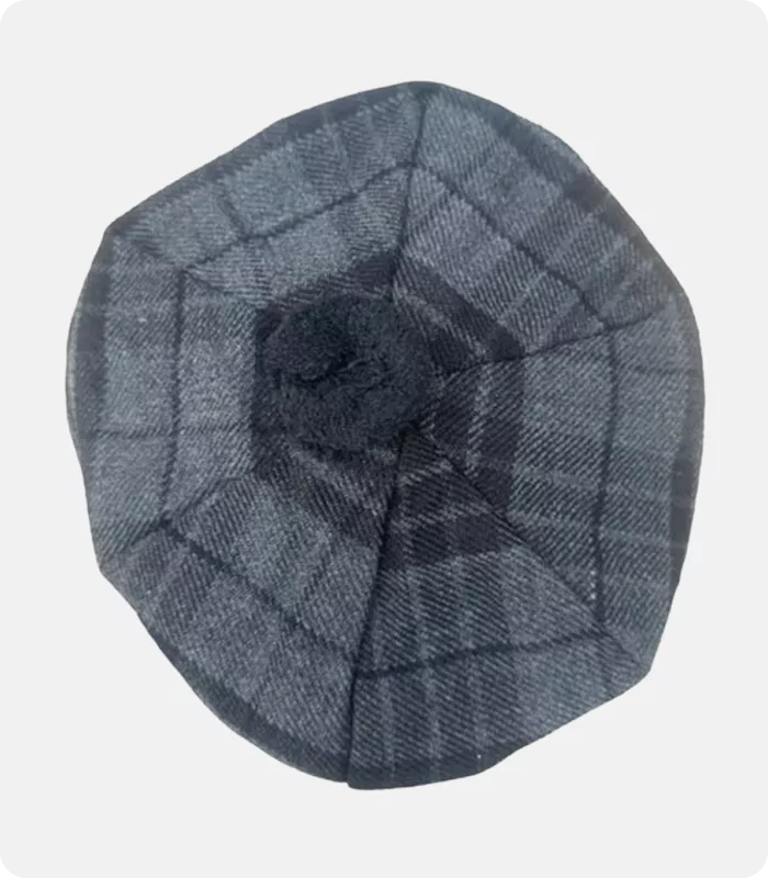 Grey Night Tartan Tam O Shanter Hat