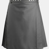 Grey Leather Kilt