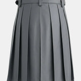 Grey Leather Kilt