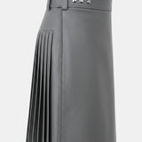 Grey Leather Kilt