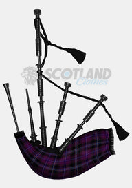 Handmade Purple Tartan Bagpipe