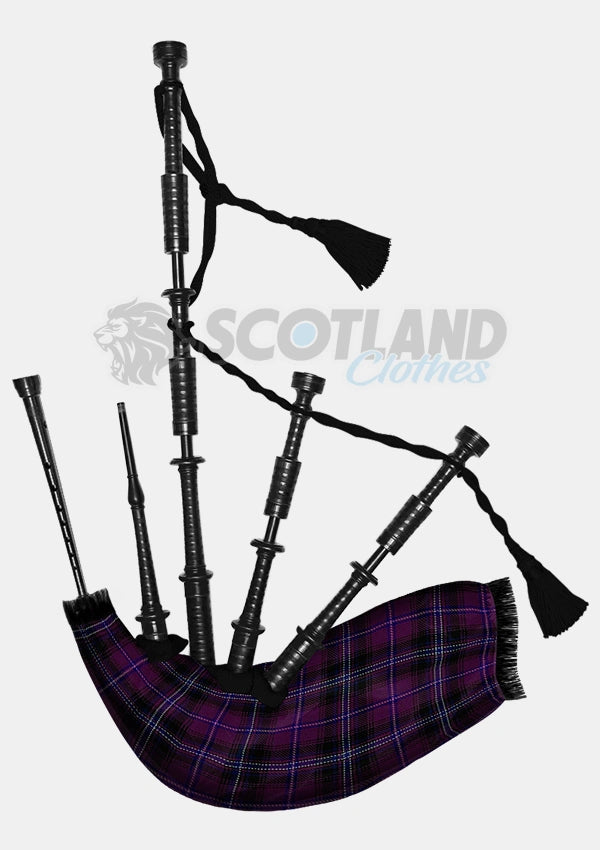 Handmade Purple Tartan Bagpipe
