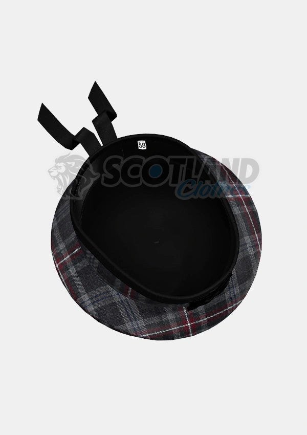 Hebridean Heather Tartan Balmoral Hat Back Side