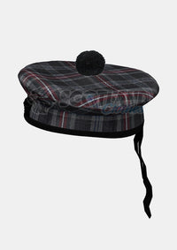 Hebridean Heather Tartan Balmoral Hat Front Side
