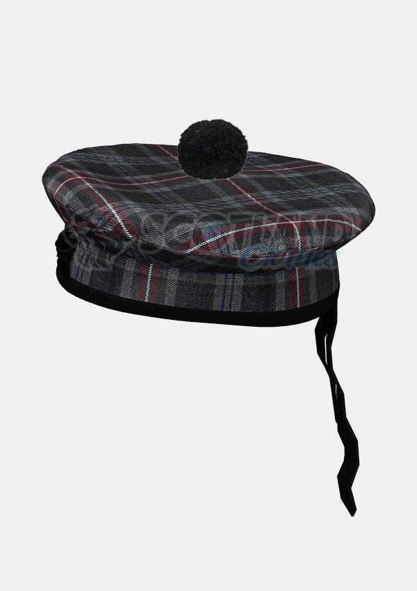 Hebridean Heather Tartan Balmoral Hat Front Side