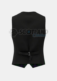 Hibs Tartan Waistcoat Back