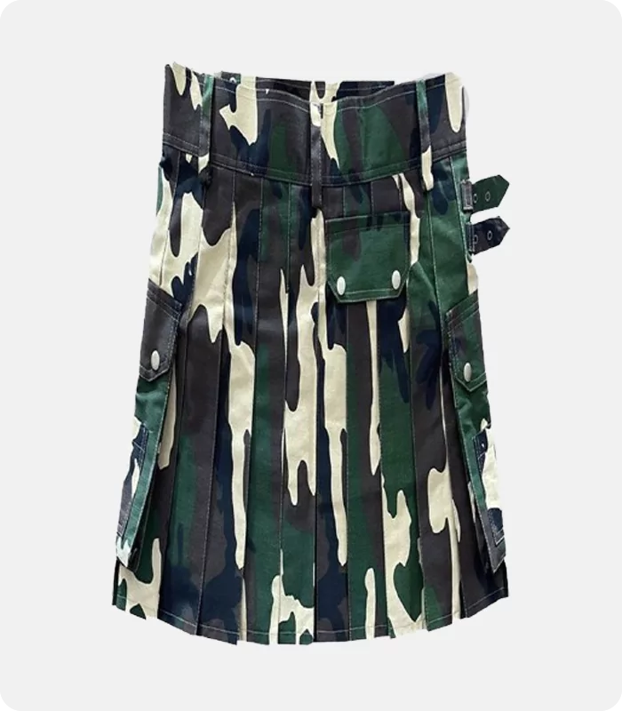 High Quality Camo Utility Kilt Back