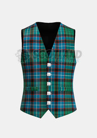 Hunter Tartan Waistcoat Front