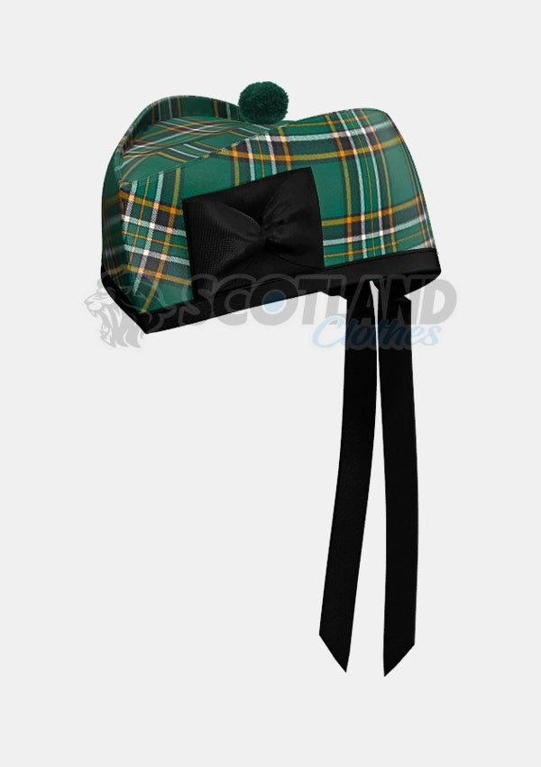 Irish Tartan Glengarry Hat Front