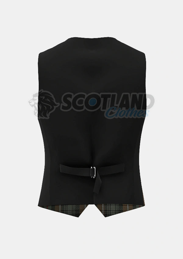 Mackenzie Weathered Tartan Waistcoat Back