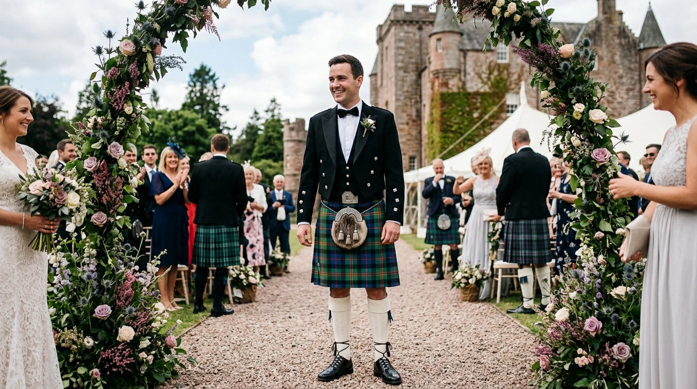 Man in Scottish Highland formal wear