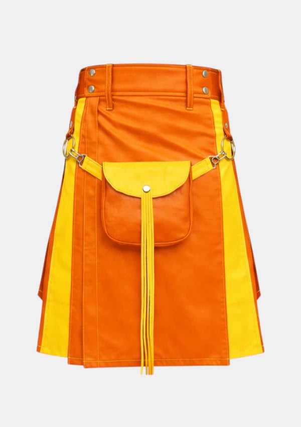 Orange_and_Yellow_Leather_Hybrid_Utility_Kilt