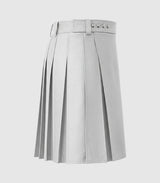 Plain Light Grey Leather Right Side