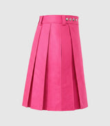 Plain Pink Leather Kilt Right Side