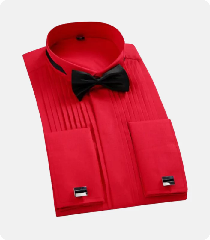 Premium Quality Formal Dress Wedding Shirt Red