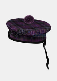 Purple Tartan Balmoral Hat