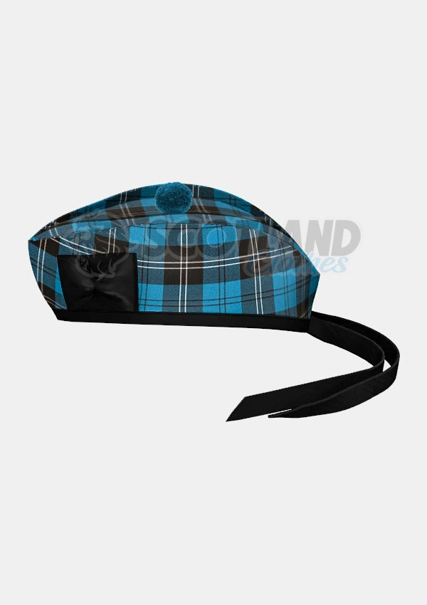 Ramsay Blue Tartan Glengarry Hat Side