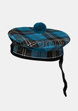 Ramsey Blue Tartan Balmoral Hat Front Side