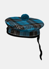 Ramsey Blue Tartan Balmoral Hat Front Side