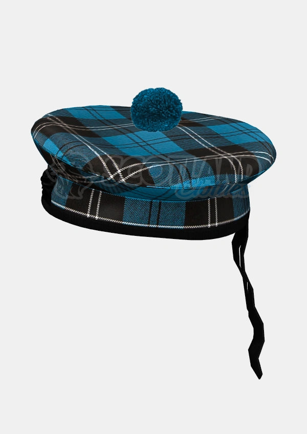 Ramsey Blue Tartan Balmoral Hat Front Side