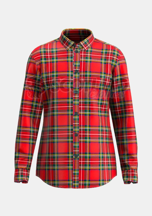 Royal Stewart Tartan Shirt Front