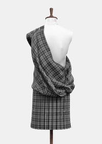 Scott Black and Grey Tartan  Back