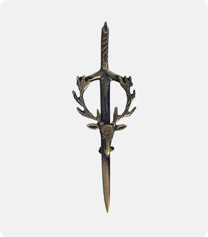 Stag Head Kilt Pin