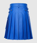 Standard Blue Leather Kilt Back