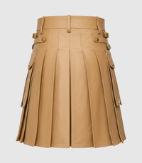Tan Leather Kilt Back