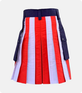 Traditional Scottish American Flag Kilt Back