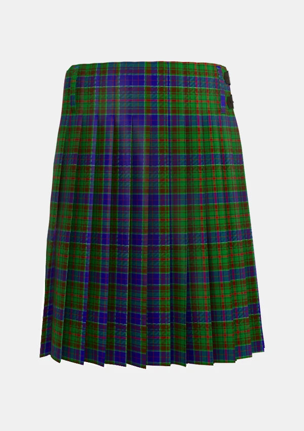 Traditional_230_Adams_Ttartan_kilt_back_image_with_pleated_design_and_adjustable_buckles_for_men