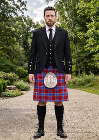 Traditional_A_J_Gallacher_Tartan_10053_Kilt_and_Argyle_Jacket_Kilt_Outfit_front_image