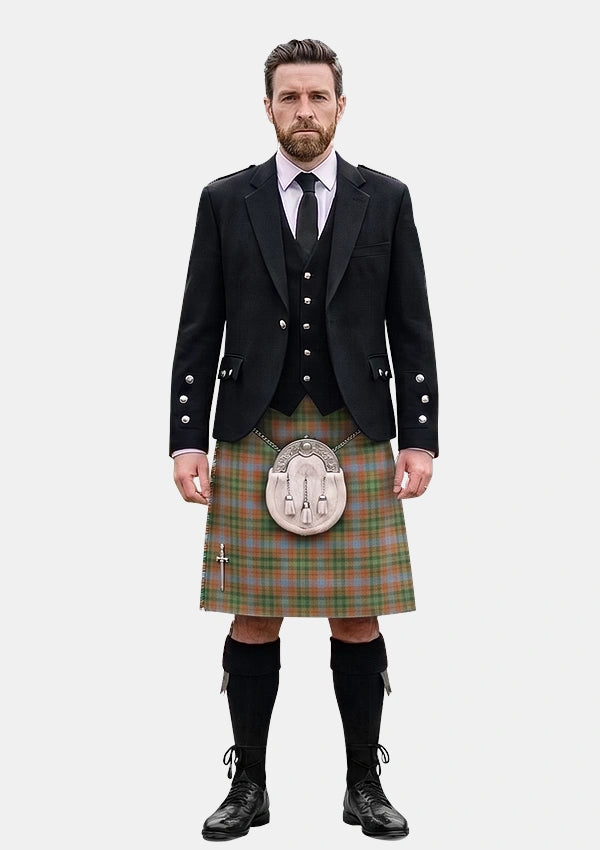 Traditional_Aberdeenshire_Home_Colours_Tartan_Kilt_and_Argyle_Jacket_Kilt_Outfits_front_image
