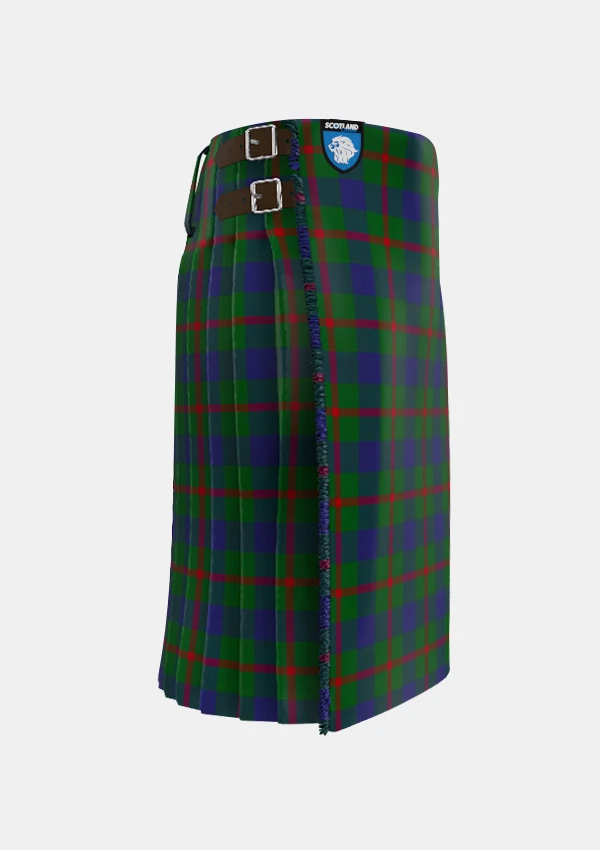 Traditional_Agnew_tartan_182_right_image_with_pleated_design_and_adjustable_buckles_for_men