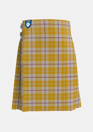 Traditional_Ailsa_Gold_Tartan_kilt_front_image_with_pleated_design_and_adjustable_buckles_for_men