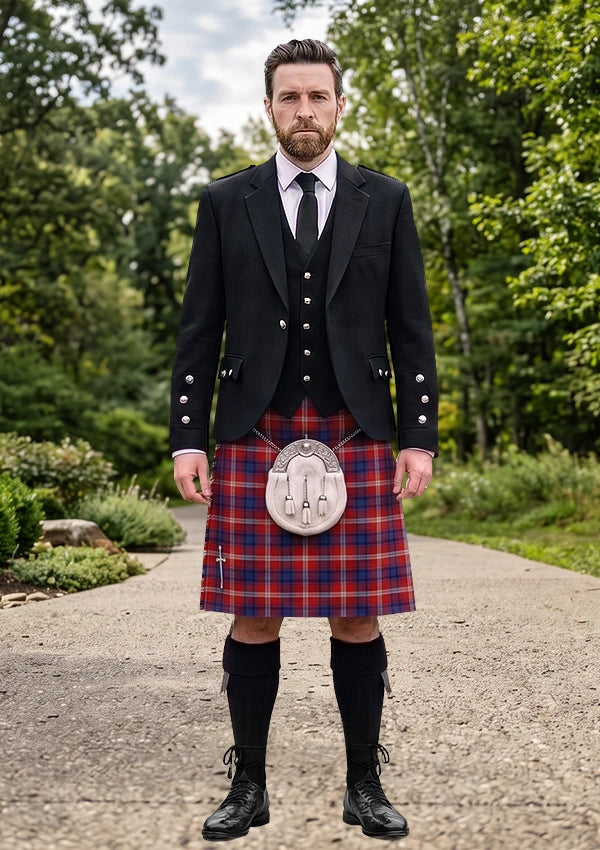 Traditional_Ainslie_Tartan_2187_Kilt_and_Argyle_Jacket_Kilt_Outfit_front_image