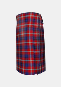Traditional_Ainslie_Tartan_kilt_left_image_with_pleated_design_and_adjustable_buckles_for_men
