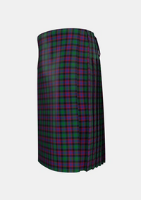 Traditional_Alexander_Hunting_Personal_Tartan_411_kilt_left_image_with_pleated_design_and_adjustable_buckles_for_men