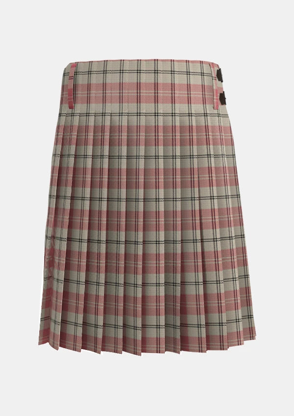 Traditional_Alisa_Pink_Tartan_kilt_7587_back_image_with_pleated_design_and_adjustable_buckles_for_men