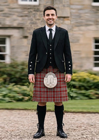 Traditional_Alloway_Rose_tartan_11794_Kilt_and_Argyle_Jacket_Kilt_Outfit_front_image