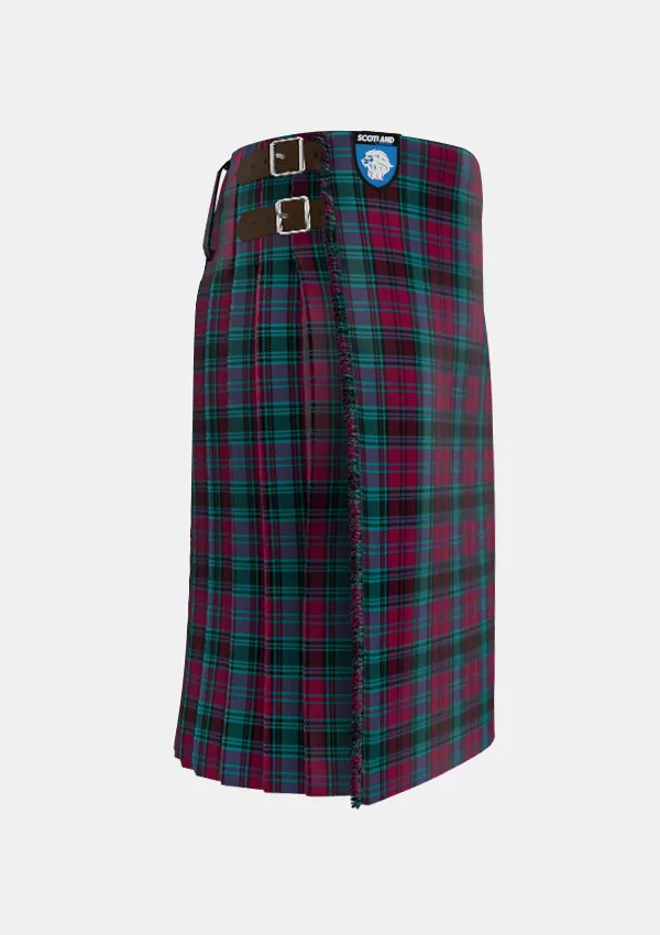 Traditional_Alma_College_Tartan_kilt_right_image_with_pleated_design_and_adjustable_buckles_for_men