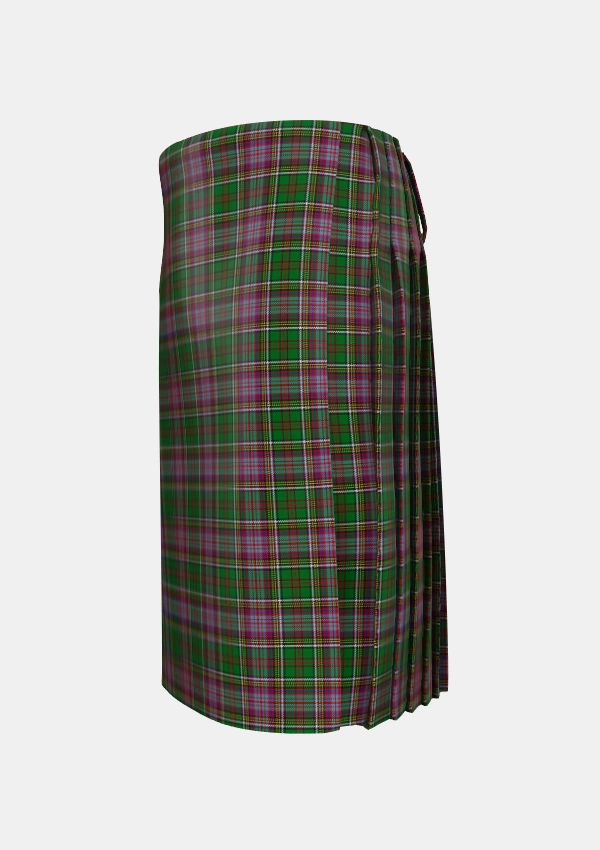 Traditional_Anderson_of_Kinneddar_Hunting_Tartan_1396_kilt_left_image_with_pleated_design_and_adjustable_buckles_for_men