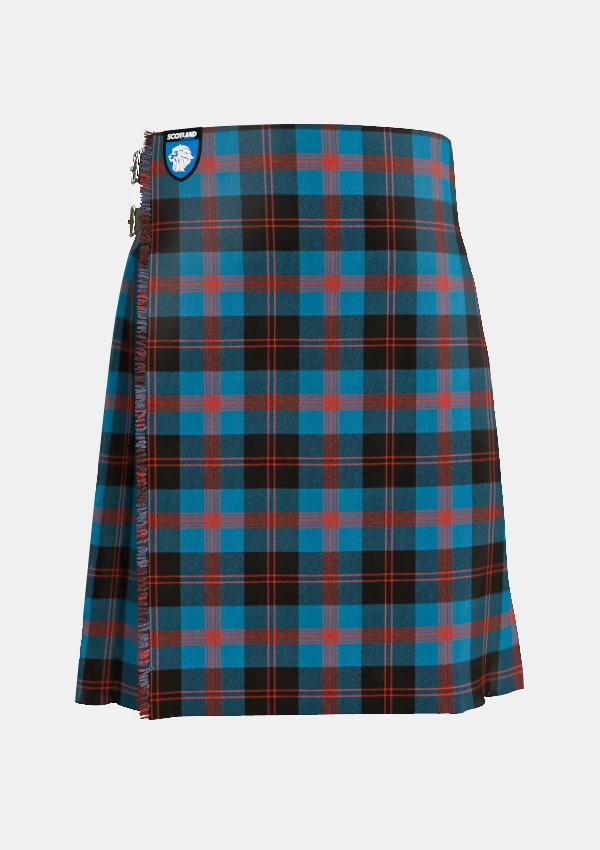 Traditional_Angus_tartan_front_image_with_pleated_design_and_adjustable_buckles_for_men
