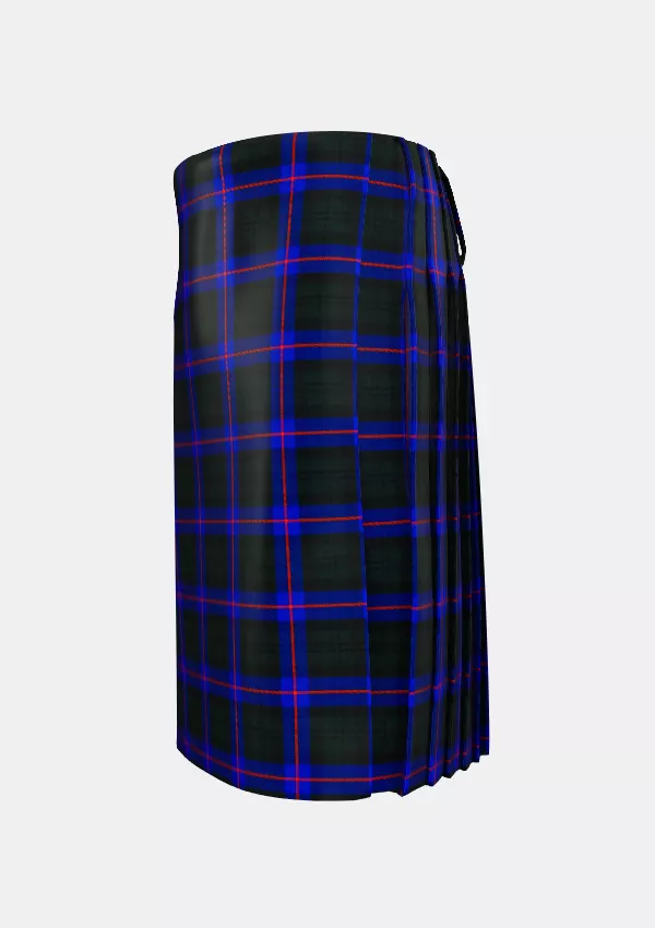 Traditional_Armstrong_Scottish_Tartan_kilt_left_image_with_pleated_design_and_adjustable_buckles_for_men