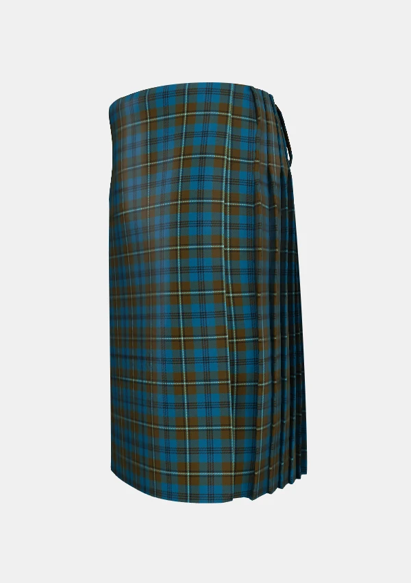 Traditional_Auld_Lang_Syne_Tartan_kilt_240_left_image_with_pleated_design_and_adjustable_buckles_for_men
