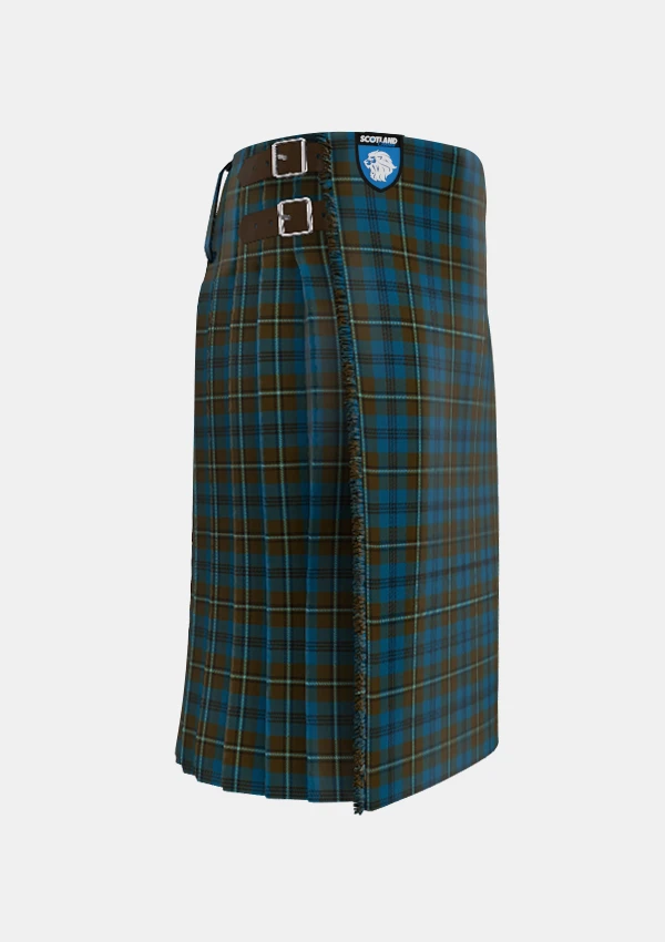 Traditional_Auld_Lang_Syne_Tartan_kilt_240_right_image_with_pleated_design_and_adjustable_buckles_for_men
