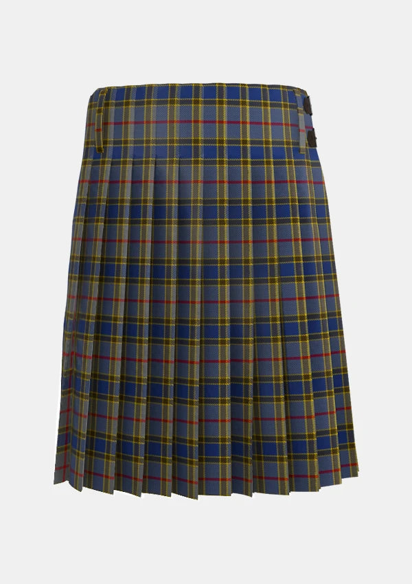 Traditional_Balfour_Tartan_kilt_683_back_image_with_pleated_design_and_adjustable_buckles_for_men