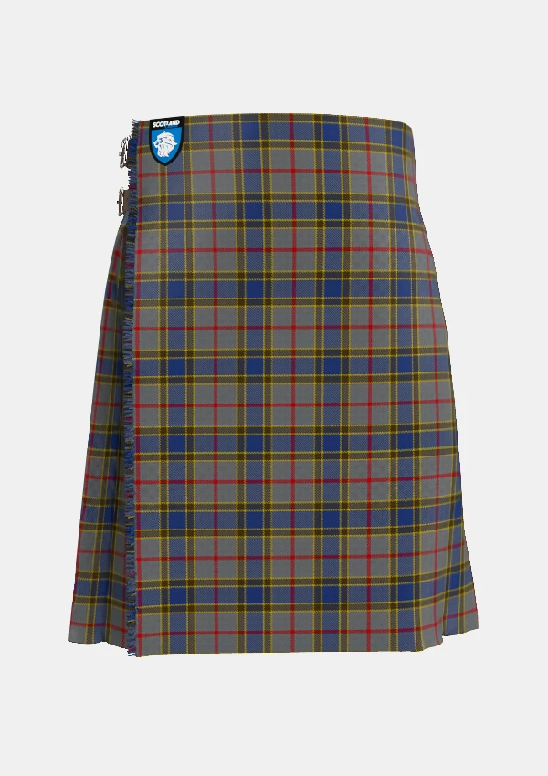 Traditional_Balfour_Tartan_kilt_683_front_image_with_pleated_design_and_adjustable_buckles_for_men