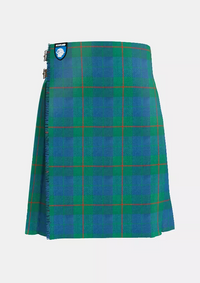 Traditional_Barclay_Hunting_Ancient_Tartan_kilt_front_image_with_pleated_design_and_adjustable_buckles_for_men
